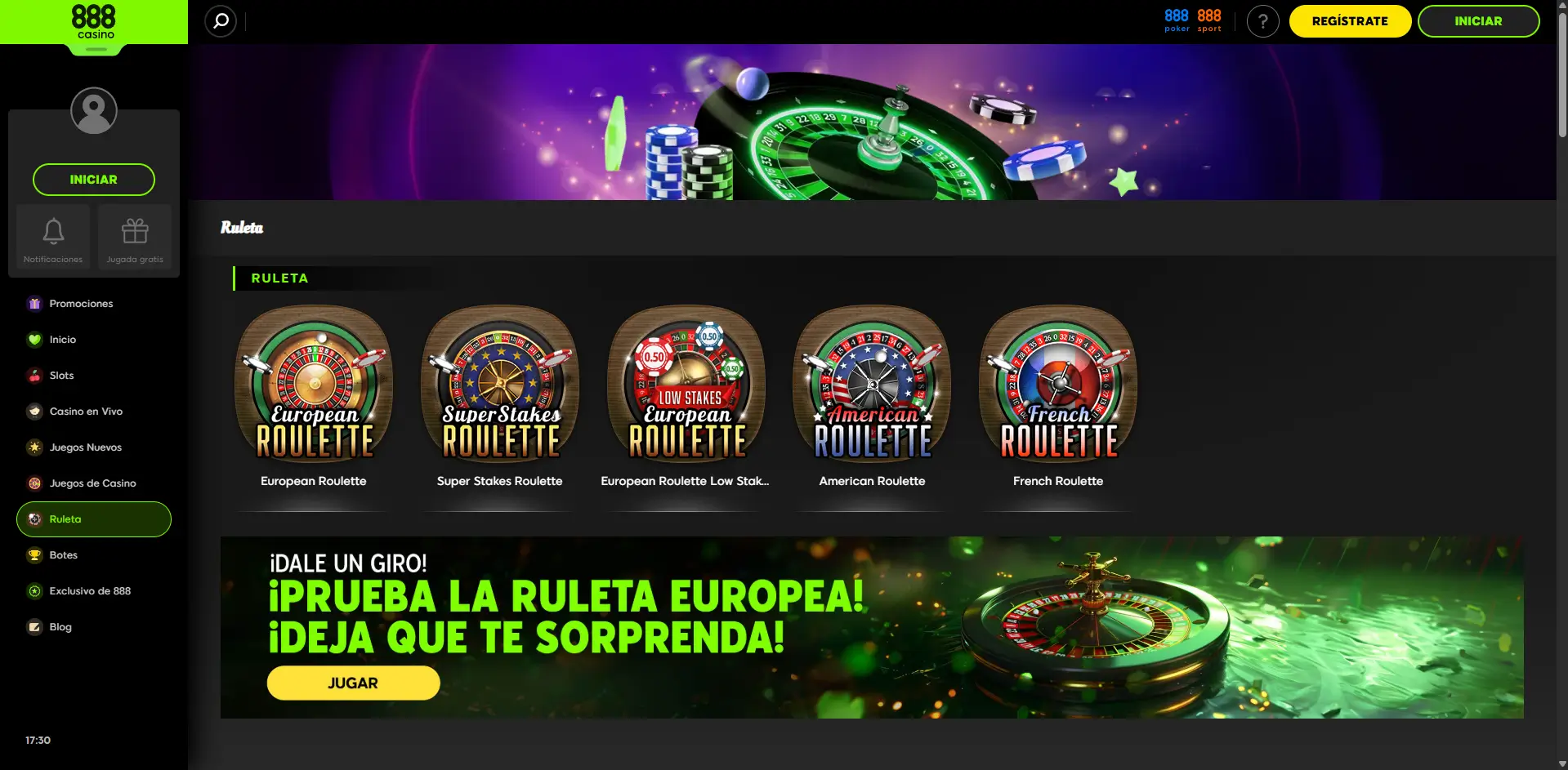 888casino ruleta