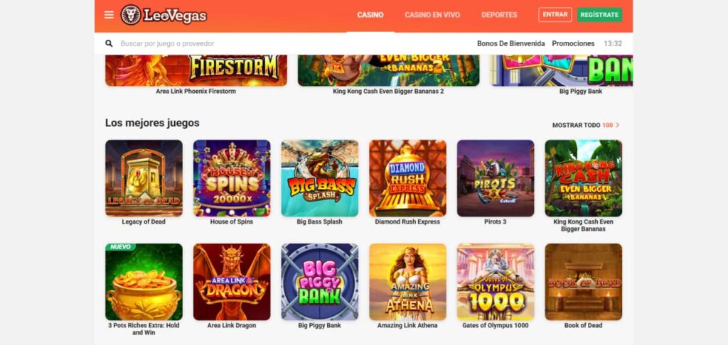 LeoVegas Casino Juegos