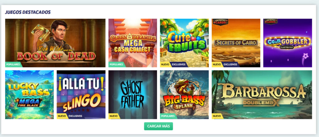 PlayOJO Casino Juegos