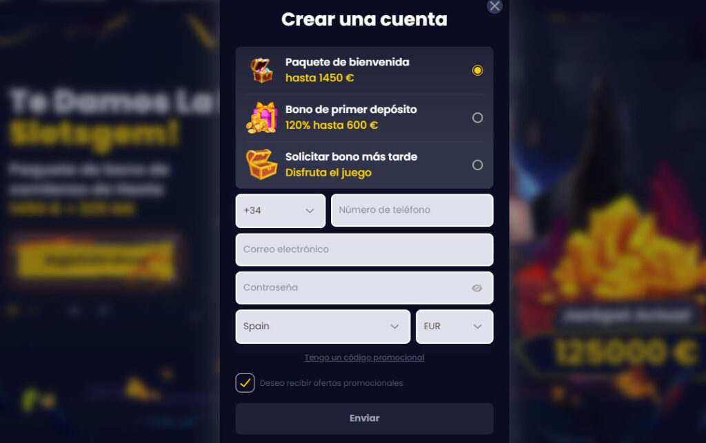 SlotsGem Casino Login