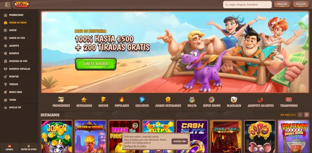 StoneVegas main menu