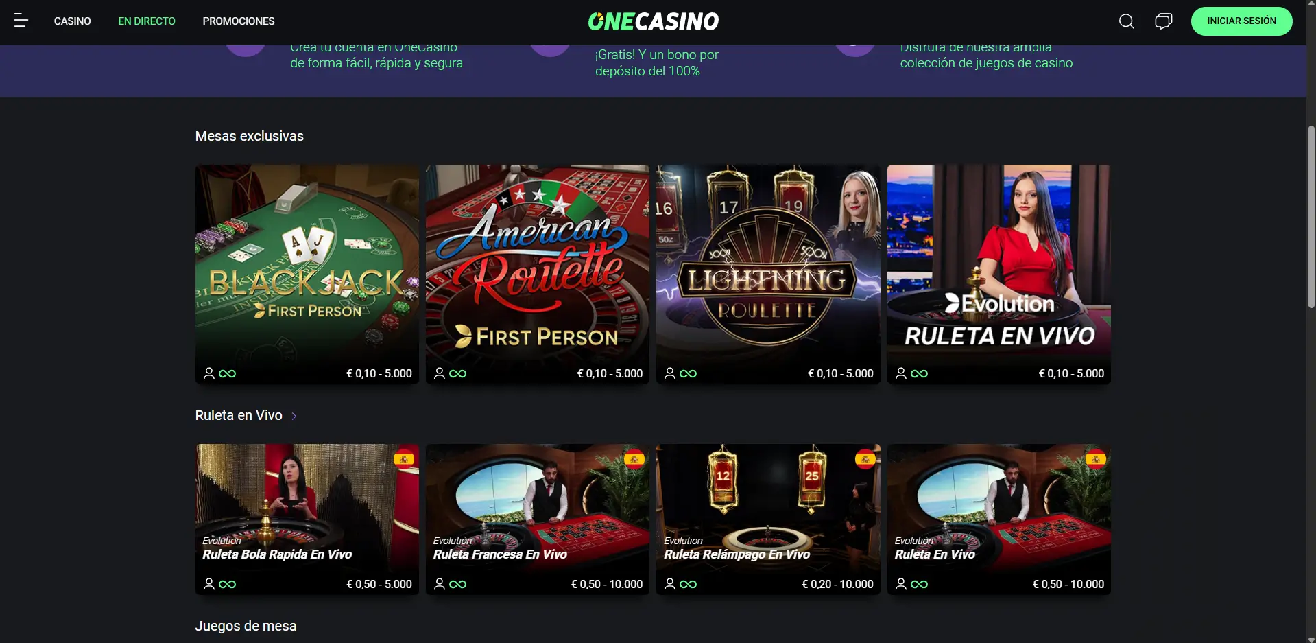 onecasino ruleta